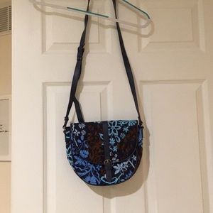 Vera Bradley Crossbody Saddle Bag in Java Blue.